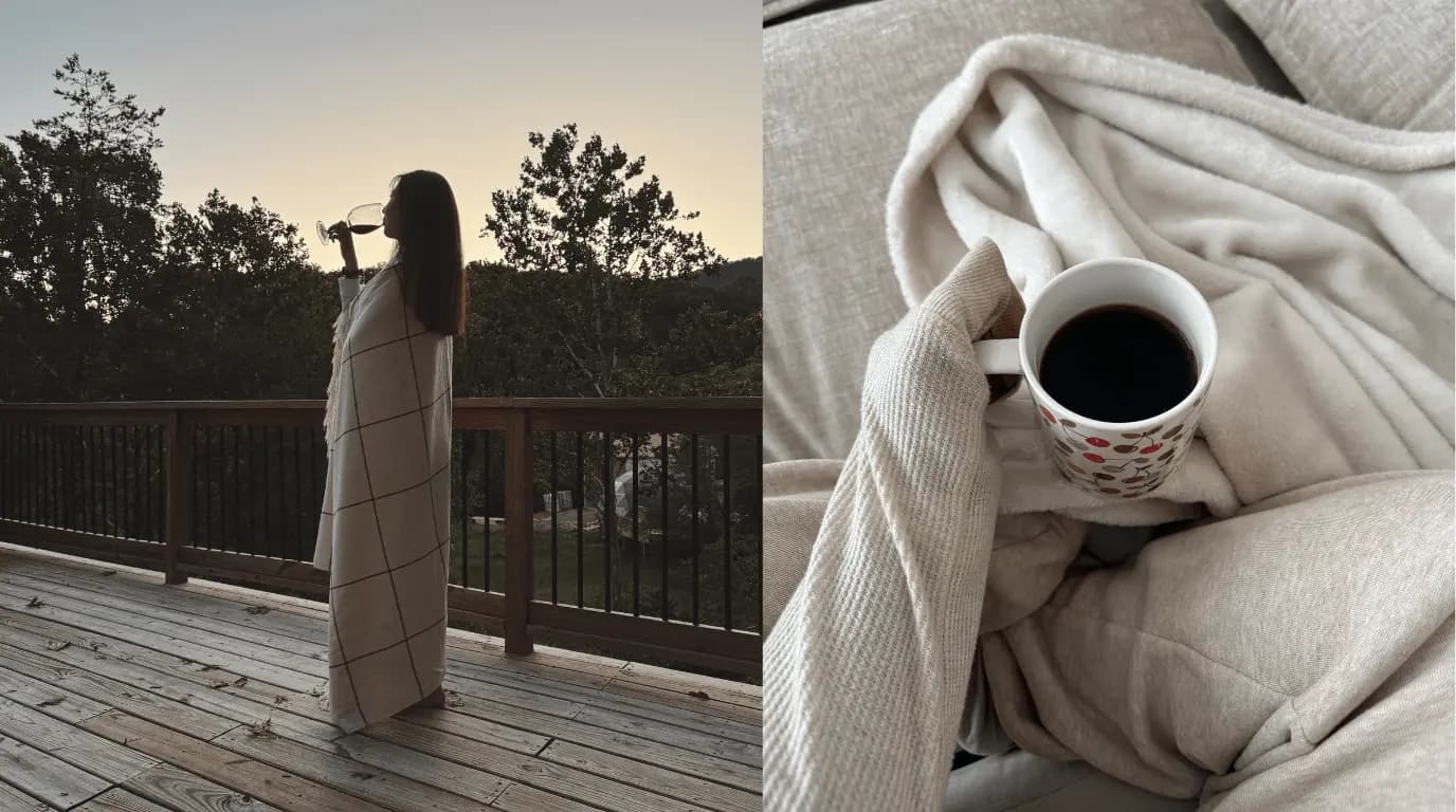 This Blanket Is Giving Peak Comfort Without the Loungewear