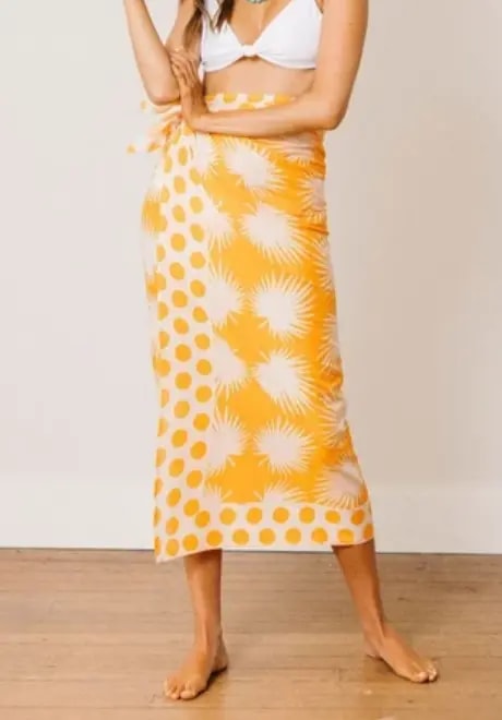 The Gold Palm Geo Sarong